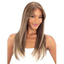 Shake-N-Go Masterclass Glueless 13X5 Pre-Plucked Hd Lace Front Wig - Majestic (Color : 1B Off Black)