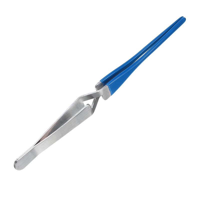 HARFINGTON Cross Lock Tweezers 6.22" Stainless Steel Reverse Tweezers Straight