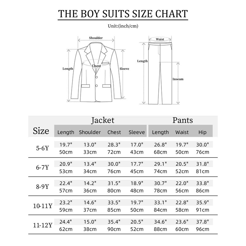 A&J DESIGN Boys Suit Wedding Easter Outfit with Formal Jacket,