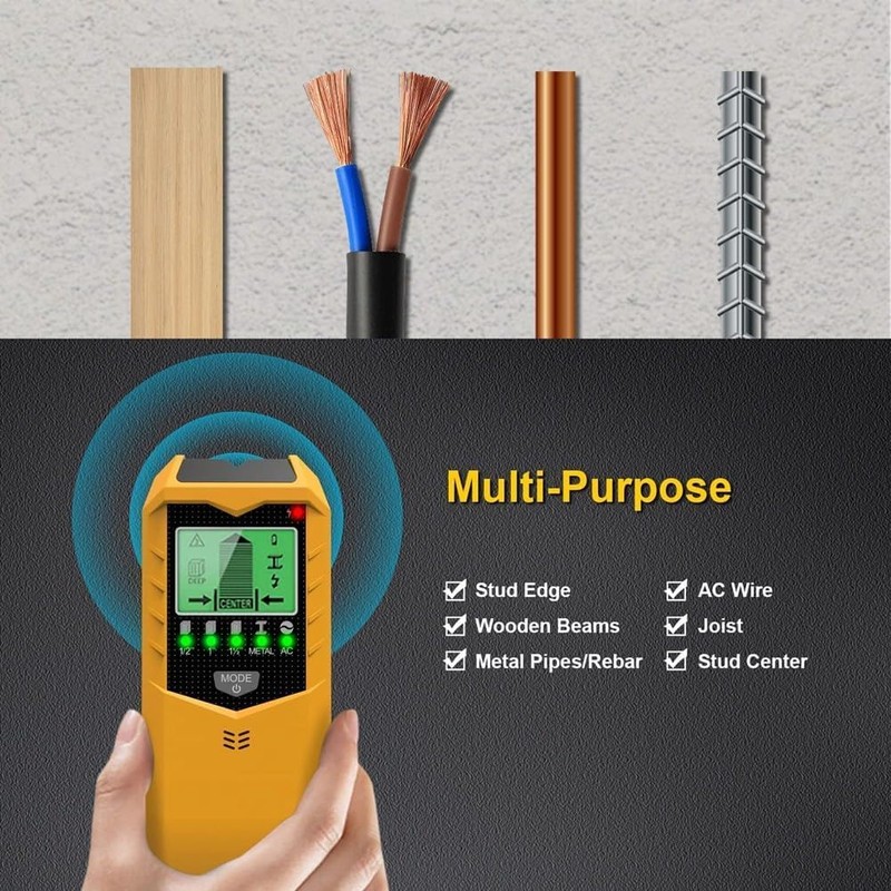 Stud Finder Wall Scanner,5 in 1 Multifunction Stud Detector Electronic