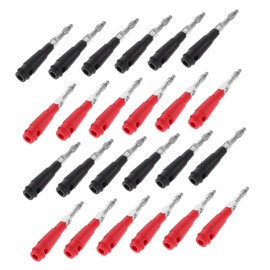 jojofuny 24pcs Banana Plugs for Speaker Wire: 4mm Banana Adapter Connectors Screw Type Secure Connection - Insulated Audio Connectors for Multimeter Test Leads