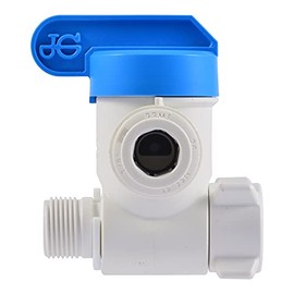 John Guest 3/8 x 3/8 x 3/8 Inch Angle Stop Adapter Valve, Push to Connect Plastic Plumbing Fitting, PASVPP2-US