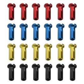 eMagTech 100pcs Bike Wheel Spoke Nipples Bicycle Spoke Protector for Mountain Bike Road Bike 14G / 2mm Dia Steel Spoke Black Red Blue Gold Cycling Replacement Accessories