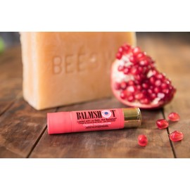 BALMSHOT Two Pack of 100% Natural Organic Pomegranate Lip Balm