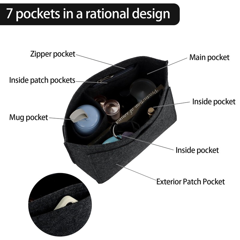 Shengxi Bag Insert Organizer Compatible with Longchamp Long And Short