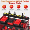 CFMASTER Power Tool Organizer Wall Mount wtih Charging Station,4 Drill