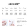 GLORS Short Nail Tips, Brown & White Marble Pattern with