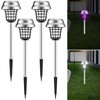 Qualirey 4 Pcs Solar Bug Zapper Outdoor Waterproof Solar Mosquito