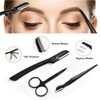 JIAMIAN 12pcs Eyebrow Trimming Kit Scissors Eyebrow Grooming Kit Professional