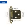 sourcing map Cabinet Kitchen Inset Hinges, 6Pcs 1/2" Overlay Semi-Concealed
