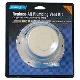 Camco 40033 Replace All Plumbing Vent Kit (Polar White)