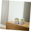 Gatuida 2 Pcs Cement Flower Pots Stylish Desktop Planters for