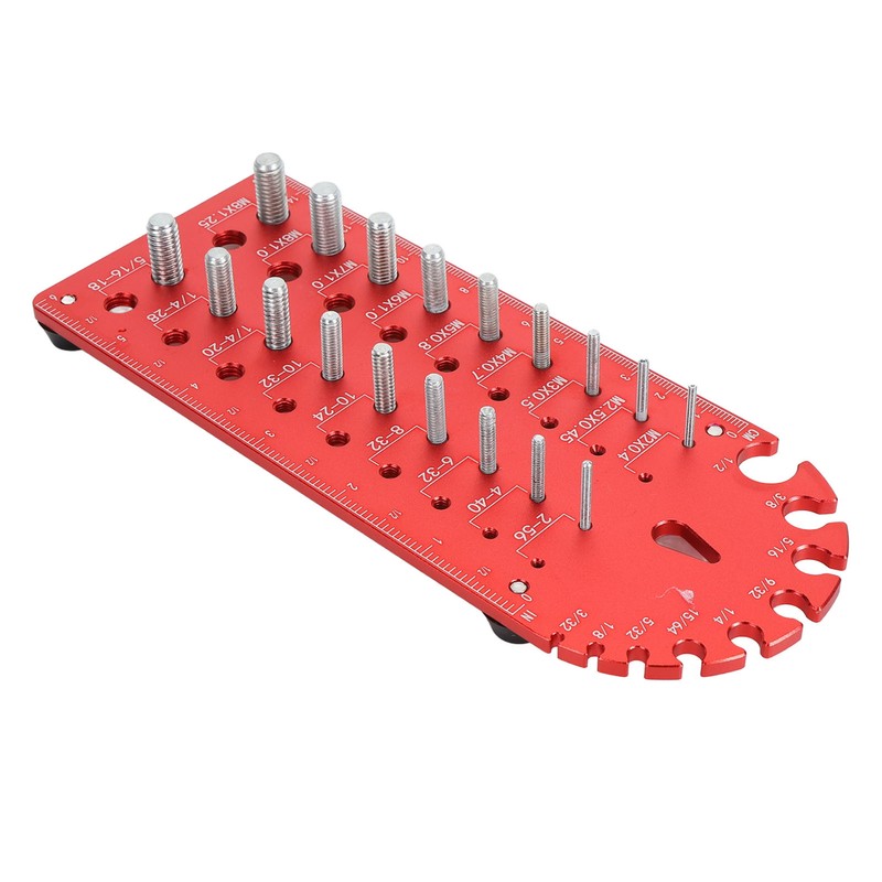 Thread Checker Multi Functional Aluminum Alloy Portable Screw Nut Bolt