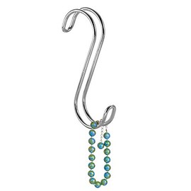 InterDesign Classico Metal Over the Rod Dual Hooks, Closet Accessory Organizer for Ties, Belts, Scarves, Handbags