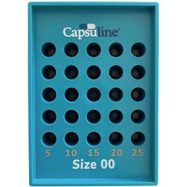 Capsule Filling Machine for Size 00 Capsule Holding Tray by Capsuline - 25 Count