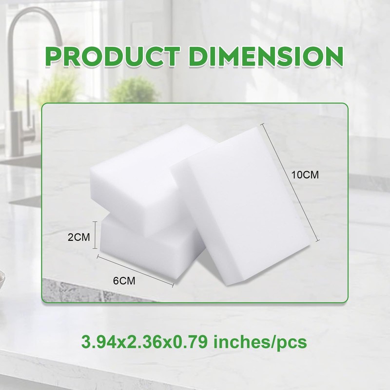 Magic Melamine Sponge Eraser, 6 Pack 2X Density Magic Cleaning