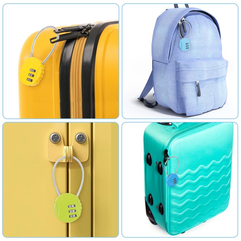 48 Pack Combination Lock 3 Digit Small Combo Luggage Number
