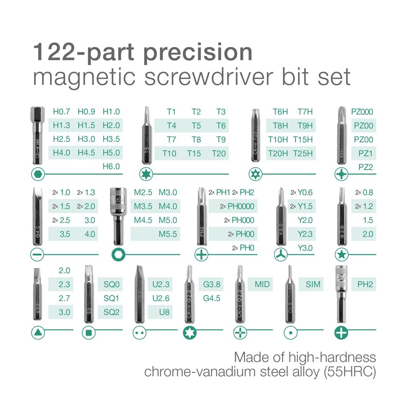 subtel® 122 PC Tool Kit for Electronics, Watch, Jewellery –