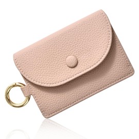 Yeepan Fragment Case, Card Case, Thin, Pass Case, Unisex, Mini Wallet, Thin, Card Case, Card Slot, Slim, Smart Wallet, beige pink