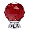 ANJUU 12 Pcs 30mm Round Shape Crystal Glass Cabinet Knobs