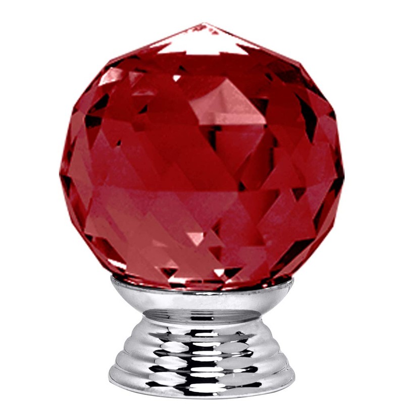 ANJUU 12 Pcs 30mm Round Shape Crystal Glass Cabinet Knobs