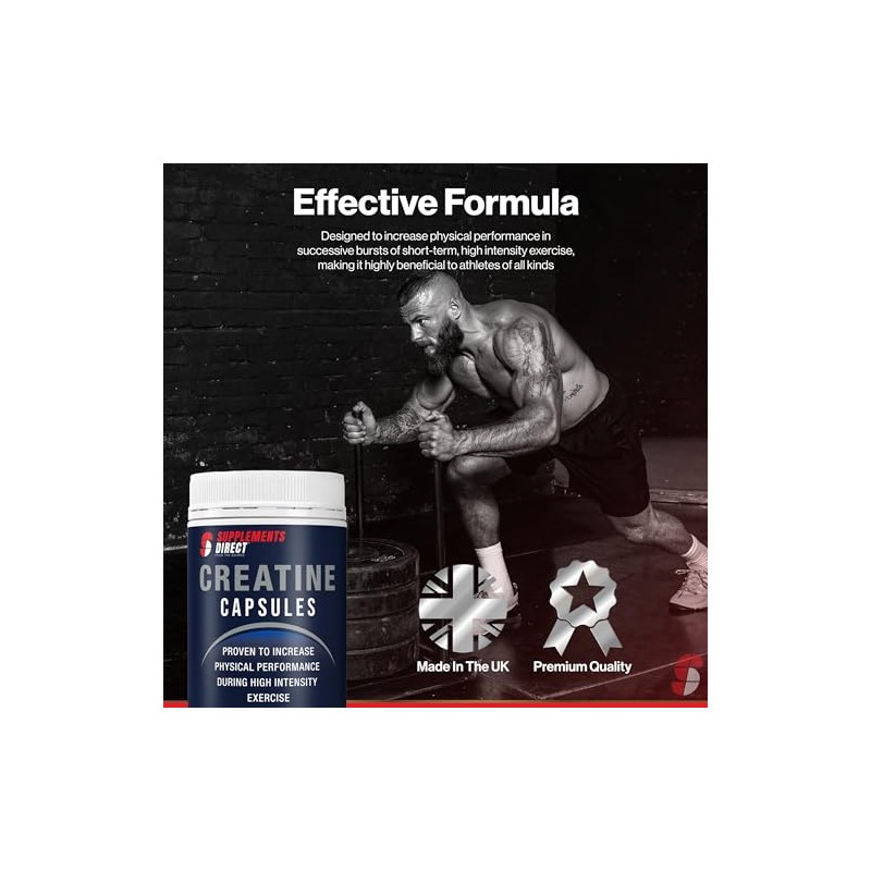 Supplements Direct - Creatine Monohydrate Capsules - 500mg - 120