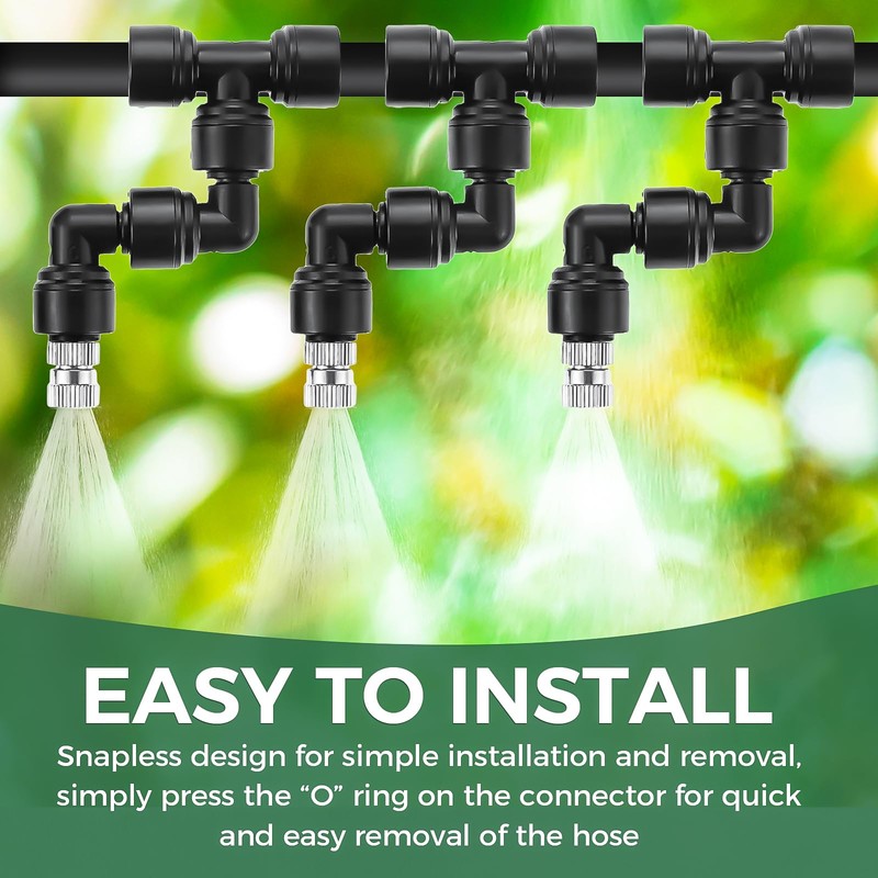 Lemfema 4 Pack 1/4'' Reptile Mister Nozzles, Reptile Fine Mist