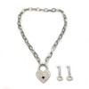 Succuba Padlock Necklace Chain Collar Choker with Two Keys and
