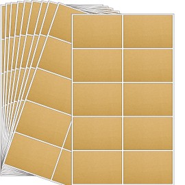 YSHIHE 3 x 2 Inch Kraft Label Stickers,240 Pack Rectangle Inventory Color Coding Stickers Permanent Adhesive Labels for Moving Boxes and Organizer Identification