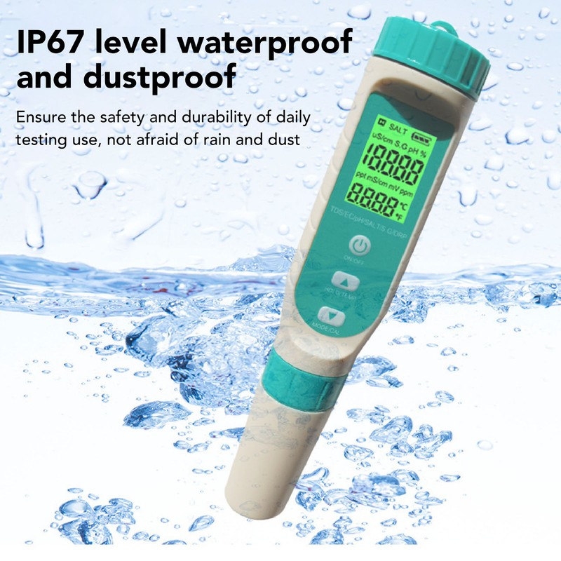 Water Quality Tester TDS EC PH SALT S.G ORP TEMP