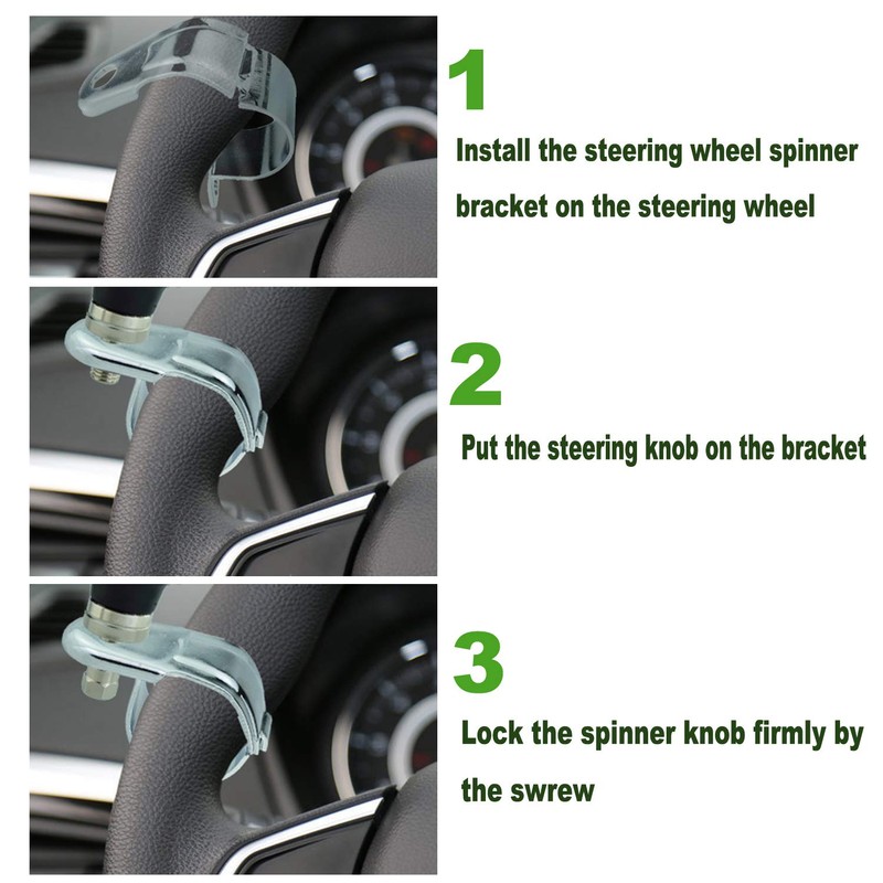 Lunsom Steering Wheel Knob Spinner, Skull Shape Spinner Suicide Power