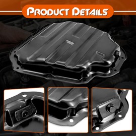 Lower Engine Oil Pan Sump with Drain Plug, Compatible with Nissan Altima 2013-2018, Rogue 2014-2020, X-Trail 2015-2020, 2.5L, Replace# 264571