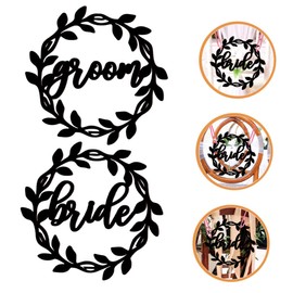 CORHAD 1 Set Bride and Groom Wooden Chair Signs Elegant Wedding Reception Decor Stylish Mr Mrs Signs for Chair Decorations for Special Moments Craftsmanship