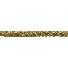 DÉCOPRO Olive Green Gold 7/16" Decorative Rope Cord Peaceful Harmony [By The Yard]