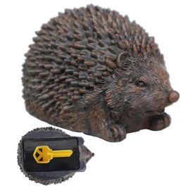 Memeyou Hide a Spare Key Outdoor Hedgehog Waterproof Fake Rock Key Hider Holder Safe Secret Storage Lock Box For Outside Indoor Garden Ornament Decorative Faux Stone Geocache Containers