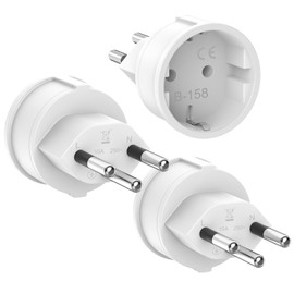 Germany to Switzerland 3 pieces adapters Germany Switzerland, EU to Swiss plug, Switzerland travel adapter, type C/E/F socket to type J plug for Maldives, Rwanda, Liechtenstein