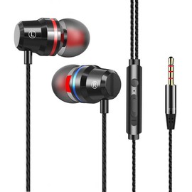 (2026 Improved Model) Wired Earphones, 0.1 inch (3.5 mm) Jack, Noise Cancelling, Microphone Included, Call Capable, High Resolution Clear Calls, HiFi Sound Quality, Volume Adjustment, Heavy Bass