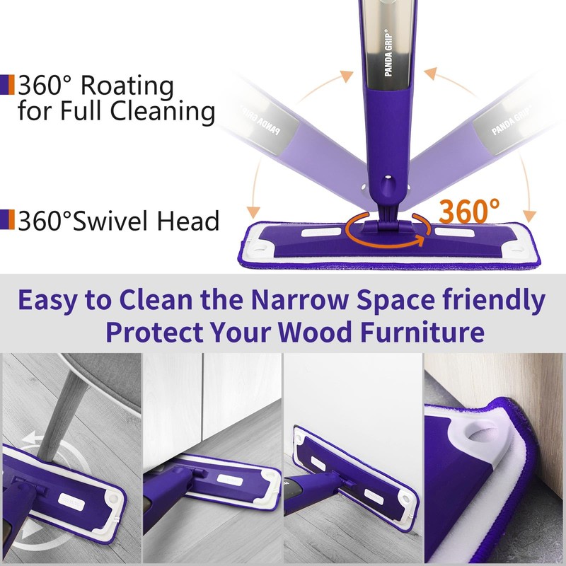 Mops for Floor Cleaning, Wet and Dry Spray Mop with