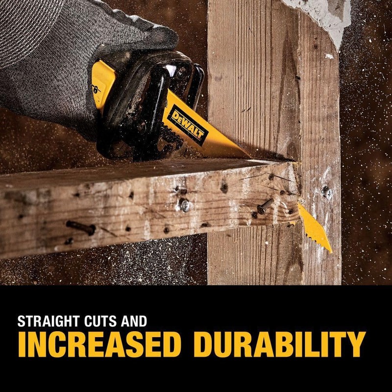 DEWALT Hojas de sierra alternativas, juego bimetálico con funda, 12