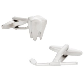 Mens Dentist Cufflinks Dental Hygenist Cuff Links Novelty with Travel Presentation Gift Box