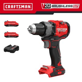 CRAFTSMAN V20 1/2 Inch Drill/Driver Kit with 2 Batteries and Charger (CMCD725D2)