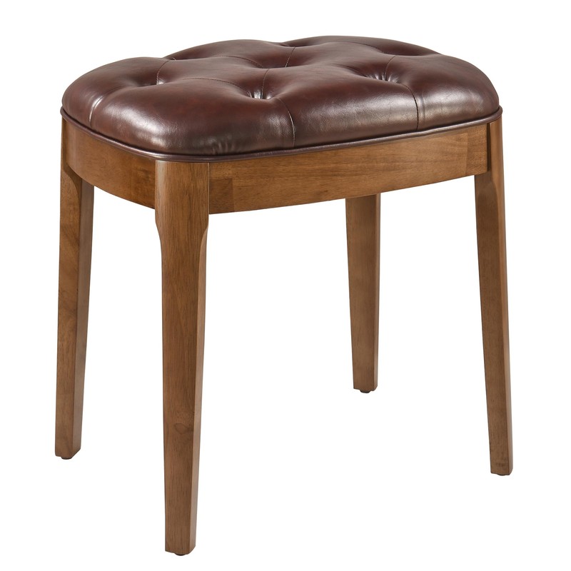 MODERION Vanity Bench with Upholstered, Modern Luxury Wood Stool,Ottoman Shoe