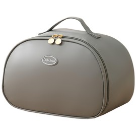 KEAIDUO Insulated Lunch Bag for Women, PU Leather Lunch Cooler Bag Insulated Leakproof Waterproof for Work, Office Camping Grey