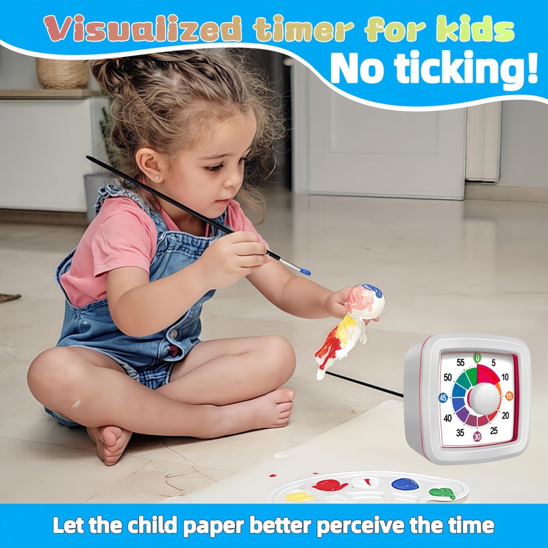 Visual Timer for Kids, 60-Minute Countdown Timer for Classroom Office