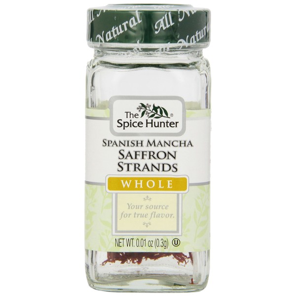 The Spice Hunter Saffron Strands, Spanish Mancha, Whole, 0.01-Ounce Jar