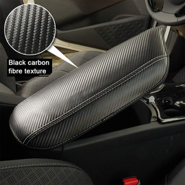 BeHave Autos Car Armrest Cover,Armrest Box Cover fit for Toyota CHR 2017 2018 2019 2020 2021 2022 2023 Accessories Central Console Armrest Box,Carbon Fiber Pattern with Black Stitches