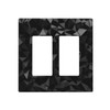 Black Geometry Double Decorator Wall Plate 2 Gang Rocker Light