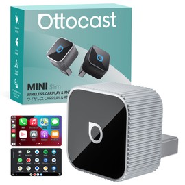 OTTOCAST MINI Slim, Autocast Mini CarPlay & Android Auto Wireless Adapter, 2025 Newest Model, Compatible with Android Auto & Car Play Wireless Connection, Genuine Wired CarPlay/Android Auto