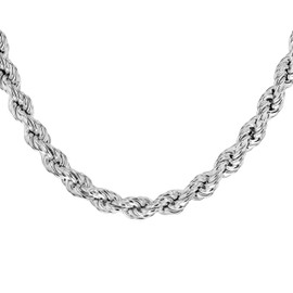 Tuscany Silver Women's Sterling Silver 4.2 mm Rope Chain Necklace of Length 61 cm/24 Inch