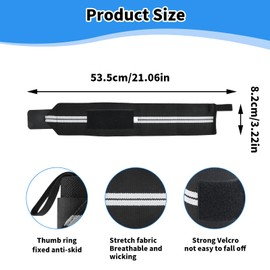 Pack of 2 Wrist Bandages Fitness, Wrist Wraps for Fitness, Wrist Support, Bodybuilding, for Women and Men (Grey)